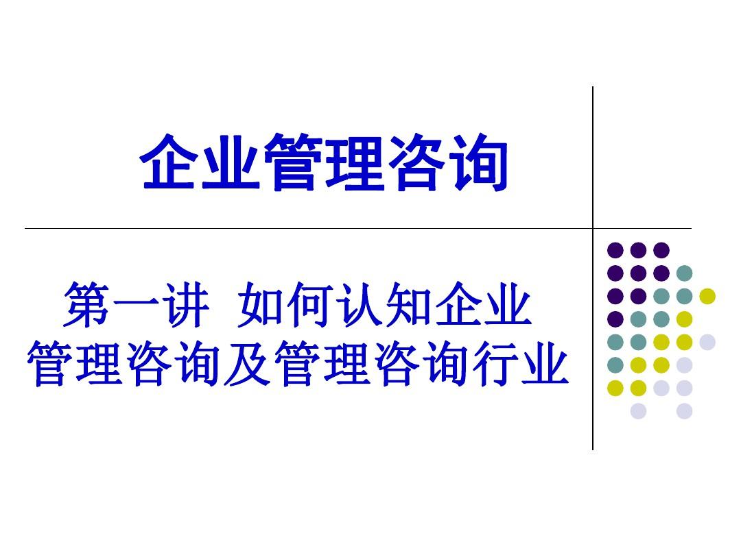 企业管理咨询培训课件(PPT 67页)